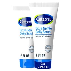 Idel Cetaphil Exfoliating Face Wash, Extra Gentle Daily Face Scrub, Gently Exfoliates & Cleanses, For All Skin Types, Non-Irritating & Hypoallergenic, Suitable For Sensitive Skin, 6 Fl Oz, Pack of 2