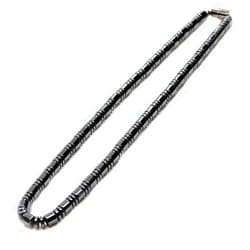 Accents Kingdom Men's Magnetic Hematite Therapy & Healing Stone Drum Bead Necklace