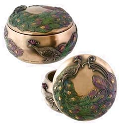 Summit Treestands Art Nouveau Collectible Peacock Box Collectible Figure Container