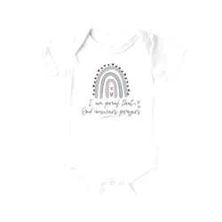 Handmade God answers prayers Miracle baby Announcement, Rainbow Baby Announcement Onesie, Cute Pregnancy Reveal, Answered Prayer Pregnancy Announcement To Husband, Grandparents, Family.