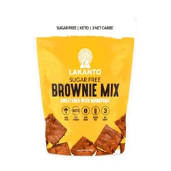 Lakanto Sugar Free Brownie Mix - Sweetened with Monk Fruit Sweetener and Erythritol, Keto Diet Friendly, Delicious Dutched Cocoa, High in Fiber, Low Net Carbs, Gluten Free, Easy to Make Dessert (Pack of 1)