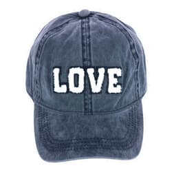 CTM David & Young Women's Chenille Love Lettered Baseball Cap Hat