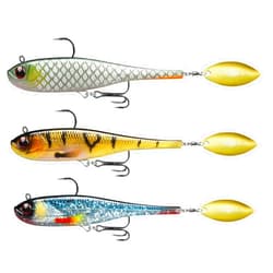 TRUSCEND Pre-Rigged Soft Fishing Lures, Well-Made Easy Catching Lures for Family Fishing, Great Action Swimbaits with Spinner, All-Conditions Fishing Gear for Bass Trout Walleye, Crappie Fishing Jigs