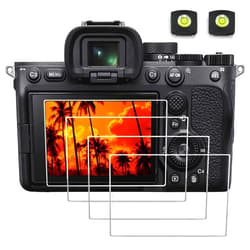 Debous Alpha 7 IV ZV-E1 7C II A6700 Screen Protector for Sony Alpha ZV-E1 A7CII A6700 7 IV A7 IV A7IV A7MIV A7M4 A7M IV 4 Mark IV, Anti-Scratch 9H Hard Tempered Glass Film Bubble Free (4+2pack)