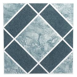 Achim Home Furnishings FTVGM30320 Nexus 12-Inch Vinyl Tile, Geo Light and Dark Blue Diamond Pattern, 20-Pack, 12