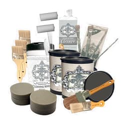 Heirloom Traditions Paint ALL-IN-ONE Paint, 2 Quart Deluxe Cabinet Paint Bundle and Kit, Weathervane (Charcoal)