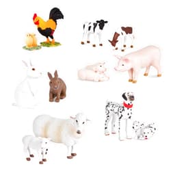Terra by Battat – Toy Farm Animals Set – Realistic Cows, Pigs, Dogs & More – Detailed Barnyard Animal Figures for Imaginative Play – 12 Animal Pairs – Farm Playset for Toddlers 3+ Years