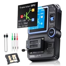 WESTOBiG FNRSI Transistor Tester, LCR-P1 Transistor Meter Multifunctional Capacitor Tester LCR ESR Tester Diode Triode LCR ESR NPN PNP MOSFET SMD Tester NEC Infrared Decoding Anti-Burn
