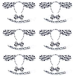 Coopay 18 Pieces Dalmatian Costume Set Dog Ears Headband Kit Include Dalmatian Ears Headbands Bow Tie and Dalmatian Tail for Christmas Halloween New Year Cosplay Costume or Party Decoration