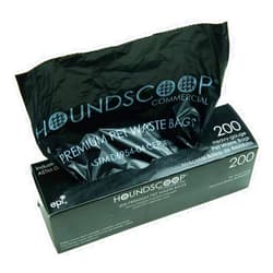 HOUNDSCOOP Case of 2000 Pet Waste Bags on Roll (10 Rolls of 200 bags per roll) Dog Waste Station Bags for HOA, Residential, commercial roll bag for Poop Station Dispensers