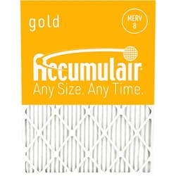 Accumulair Gold 10x14x1 (Actual Size) MERV 8 Air Filter/Furnace Filter (2 Pack)