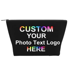 ANNCED Custom Personalized Toiletry Bags Lightweight Cosmetic Bag For Women, Add Your Own Photo Portable Fashion Travel Makeup Bag Zipper Pouch, Customized Home Trip