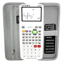 Nadex Scientific Calculator with Graphing, Includes Carrying Case, for College and High School Students, Calculus, Algebra, Geometry, Trigonometry, Statistics, Physics, Chemistry, White