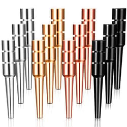Mudder 12 Pieces Metal Cribbage Board Pegs Fit 1/8 Holes with Drawstring Storage Pouch for Cribbage Traditional Board 4 Colors