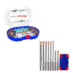 WORKPRO 276-piece Rotary Tool Accessories Kit & WORKPRO 8-Piece SDS-plus Drill Bit Set