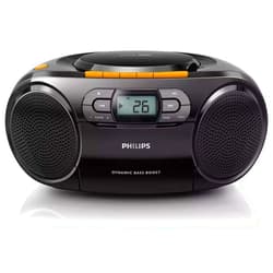 Philips Boombox Portable CD Player - Portable MP3 Player and Cassette Tape Player, Boom Box Compact Stereo Sound System with Dynamic Bass Boost, Take Your Music Outside with USB HiFi Music Player