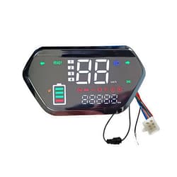 Honselia Ebike Display, 48V/60V/72V LED Universal Electric Bike Screen Display Meter, Speedometer, Odometer, Black