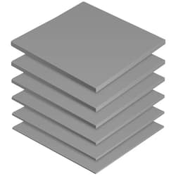 Frienda 6 Pcs Thermal Pad 100 x 100 mm, 0.5 mm, 1 mm, 1.5 mm, 2 mm, 2.5 mm, 3 mm Heat Resistant Conductive Silicone Pad Thermal Pads Conductivity 6.0 W/M for Laptop Heatsink CPU GPU LED Cooler (Gray)