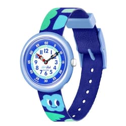 Flik Flak Unisex Kids Watch Casual Blue Bio-sourced Quartz SMILING CLOUDS