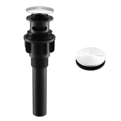 KENES Bathroom Sink Drain Stopper Pop up Sink Drain with Overflow, Brushed Nickel Lavatory Bathroom Vanity Sink Drain Assembly, Built-in Anti-Clogging Strainer
