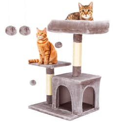 AGYM Cat Tree for Indoor Cats, ，Grey