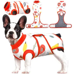 Kuoser Recovery Suit for Dogs Cats After Surgery, Professional Pet Recovery Shirt Dog Abdominal Wounds Bandages, Substitute E-Collar & Cone,Prevent Licking Dog Onesies Pet Surgery Recovery Suit