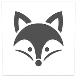 Sniggle Sloth Sweet Fox Head Face Wall Cookie DIY Craft Reusable Stencil - 9.0 Inch