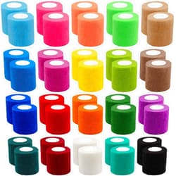 BQTQ 40 Rolls Self Adhesive Bandages Wrap 2 Inch Self Adherent Wrap Tape Self Stick Bandage Wraps for Wrist Ankle Swelling Sprains(20 Colors)