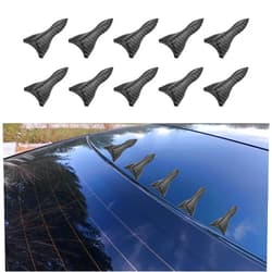 HAOBO 10 PCS Diffuser Shark Fin Kit, Spoilers for Cars, Car Exterior Accessories Shark Fin Kit Compatible with Spoiler Roof Wing Air Vortex Generator