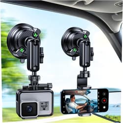 Xuenair Suction Car Phone Mount Windshield,Ultra-Stable 360 Rotatable Car Phone Holder for Video Recording Sunction Mount,Car Mount for iPhone 16 Pro Max GoPro Insta 360 Camera Vlog Shooting