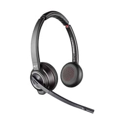 Plantronics - Savi 8220 Office Wireless DECT Headset (Poly) - Dual Ear (Stereo) - Compatible to connect to PC/Mac or to Cell Phone via Bluetooth - Works with Teams (Certified), Zoom,Black