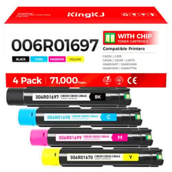 KingKJ AltaLink C8030 C8035 C8045 Toner Cartridge Set 4-Pack Replacement for Xerox 006R01697 006R01698 006R01699 006R01700 Compatible for Xerox C8030 C8035 C8045 C8055 C8070 Printer Black Cyan Magenta Yellow