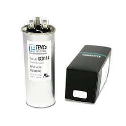 TEMCo Industrial TEMCo 45+5 uf/MFD 370-440 VAC Volts Round Dual Run Capacitor 50/60 Hz AC Electric - Lot -1 (Optional uf/MFD, Voltage and Lot Quantities Available)