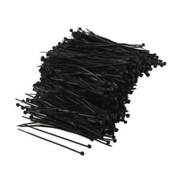 GOOACC Rienar 1000Pcs Cable Tie Plastic Zip Fasten Wrap 80mm x 2mm(Black )