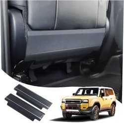 RONGSEN Stainless steel seat protection plate is suitable for the Toyota 2024 to present Land Cruiser1958 250 First Edition Prado250 internal anti kick decorative panel modification accessories (Carbon Fiber)