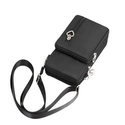 Kimwing Black Color Small Phone Purse Crossbody Bag for Women for Samsung Galaxy S20 FE / S21 FE / S21 S22 Plus/Z Fold 3 / A22 A32 A20 A51 A52, Armband for Moto G Stylus Power 2020 / OnePlus 9 8 / Pixel 6