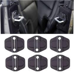 YOCTM Door Lock Decoration Cover for 2018 2019 2020 2021 2022 2023 2024 Jeep Wrangler JL JLU 4XE Unlimited Sahara Sports Rubicon Gladiator JT Door Lock Cover Parts Accessories Black (4Door) (Pack of 6)