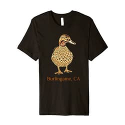 Burlingame CA Mallard Duck Lover Native American Burlingame CA Mallard Duck Bird Lover Native American Style Premium T-Shirt