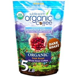 Cafe Don Pablo Subtle Earth Organic Coffee - Dark Roast - Whole Bean Coffee - 100% Arabica Beans - Low Acidity and Non-GMO - 5lb bag