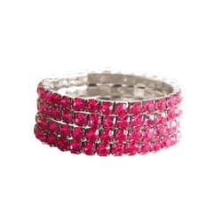 UCHAIUP Rhinestone Stretch Bracelets for Women Bridal Sparkly Wedding Strand Tennis Bracelet Set