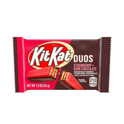 KIT KAT DUOS Chocolate Strawberry Creme Wafer Candy Bars, 1.5 oz (24 Count)