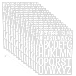 Sodknow 15 Sheets White Vinyl Letter Stickers 1 Inch & 2 Inch, White Capital Alphabet Stickers Decals Labels Self Adhesive Waterproof for Scrapbooking Water Bottle Crafts Mailbox Poster Sign DIY(White/780Pcs)