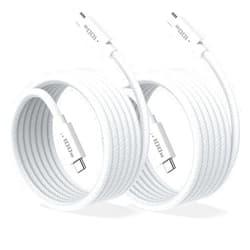 XUDUO USBC to USBC 10 ft 2Pack, 100W USB C to USB C Cable, 5A USB C to C Fast Charging Cable, Type C to Type C for iPhone 15 Pro Max, MacBook Air,iPad Pro 13,Samsung Galaxy S24 Ultra S23 S22 Pixel 10ft