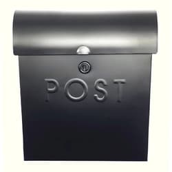 NACH Locking Black Wall Mount Mailbox, Durable Euro Black Mailboxes for Outside, Features Pre Drilled Holes for Easy Installation, Waterproof & Rust-Resistant, 12 x 11.2 x 4.5 Inches