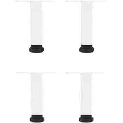 CEMELI LYF White Cold Rolled Steel Furniture Legs/Acrylic Sofa Legs/Replacement Table Legs/Metal Furniture Legs/Adjustable Soft Chair Table Legs/Dresser Legs/with Mounting Screws (Color : White, Size : 220