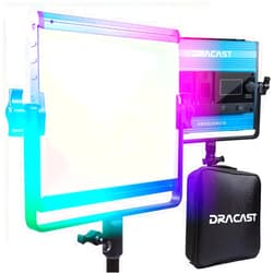 Dracast X Series LED500 - RGB and Bi-Color 2800-8000K LED Video Light | App Control | Dimmable 0-100% | CRI & TLCI 96+ | Dual NP-F Battery Plate