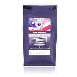 Gun Barrel Coffee Whole Bean Medium Roast - MOAB - High Caffeine Smooth Delicious Gourmet Quality Coffee Beans - Veteran-Owned American Coffee Roasters (12 oz)