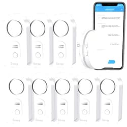 Govee Water Detectors 8 Pack Sensor with 100dB Adjustable Audio Alarm Bundle with Govee WiFi Smart Gateway with Alert Email & APP Push for Home Bedrooms