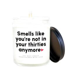 Craftique Funny 40th Birthday Gifts Women- Handmade Lavender Birthday Candle- 40 Year Old Birthday Gifts for Women Men Wife Husband Mom Sister Friend, Happy 40th Birthday Gift Ideas/Decorations, 7oz