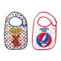 daphyls, Grateful Dead bibs 2 pack, Extra Soft, Officially Licensed, Easy Side Closure, Large size to fit all Infant Toddler and Baby